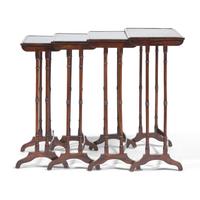 A Set of Regency Rosewood Quartetto Nesting Tables