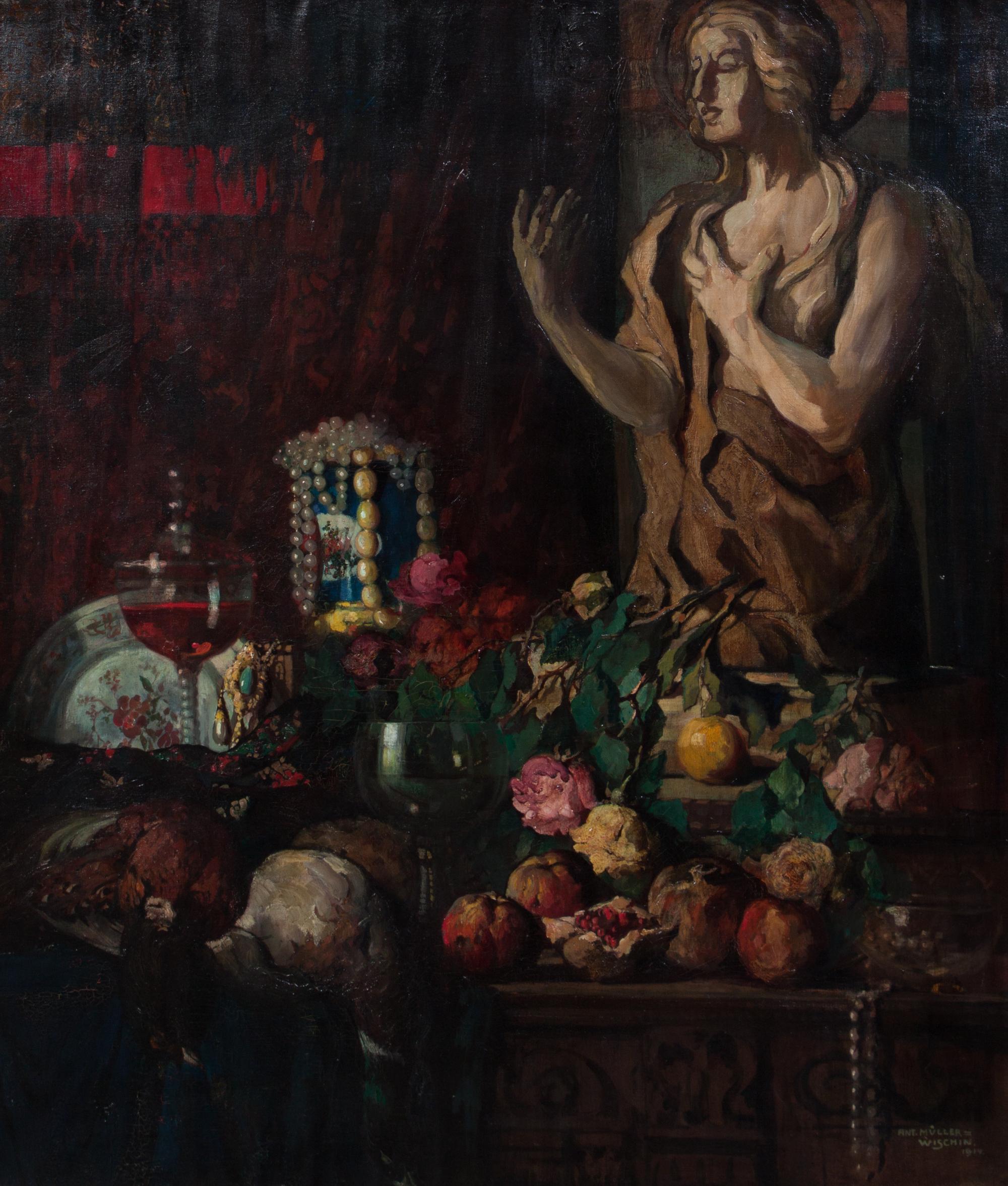 Anton Muller-Wischin, (German, 1865-1949), Still Life, 1914