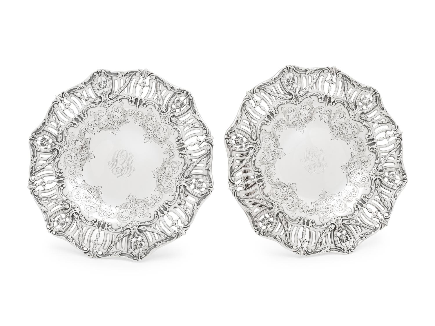 A Pair of American Silver Tazze