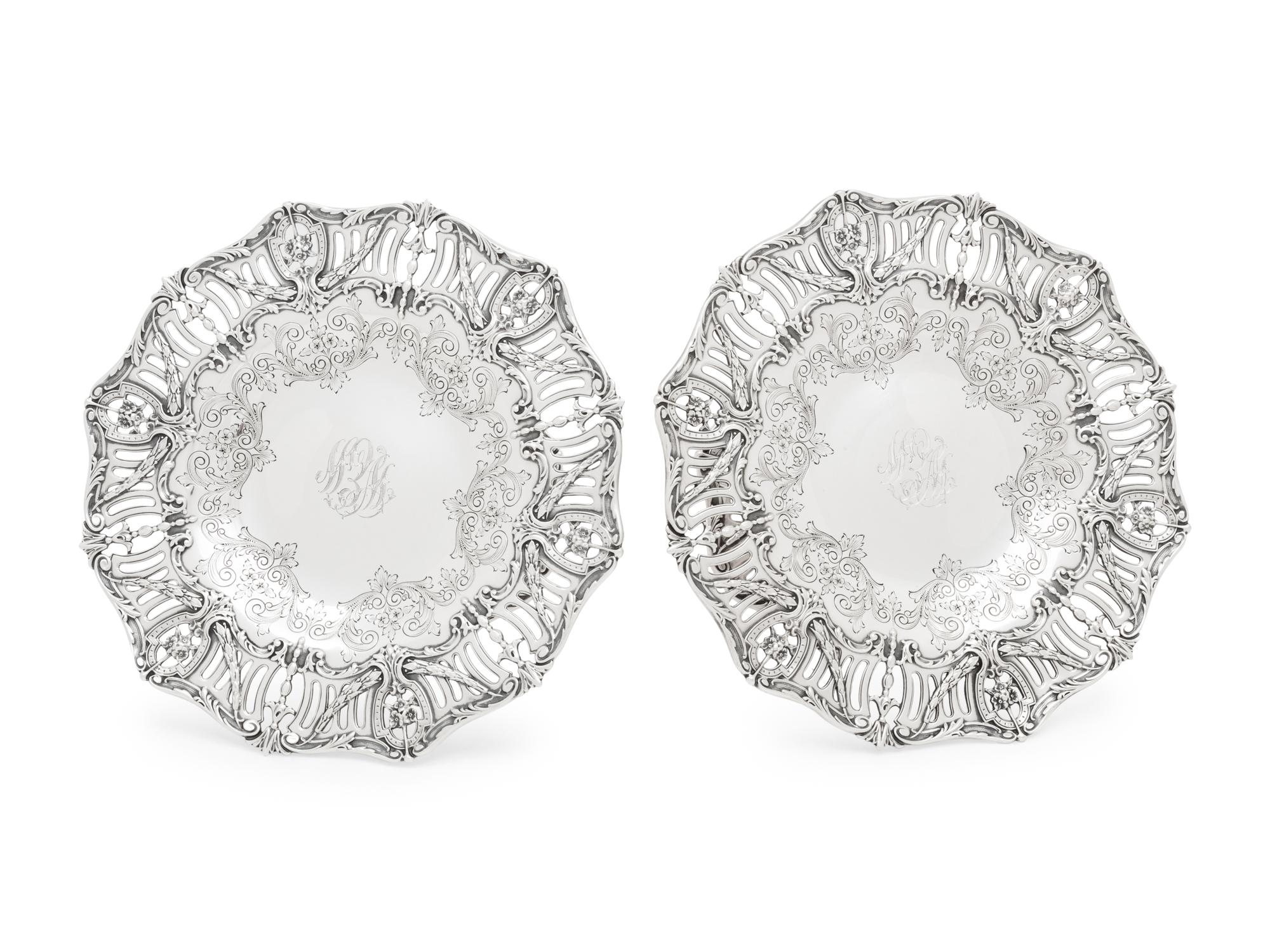 A Pair of American Silver Tazze