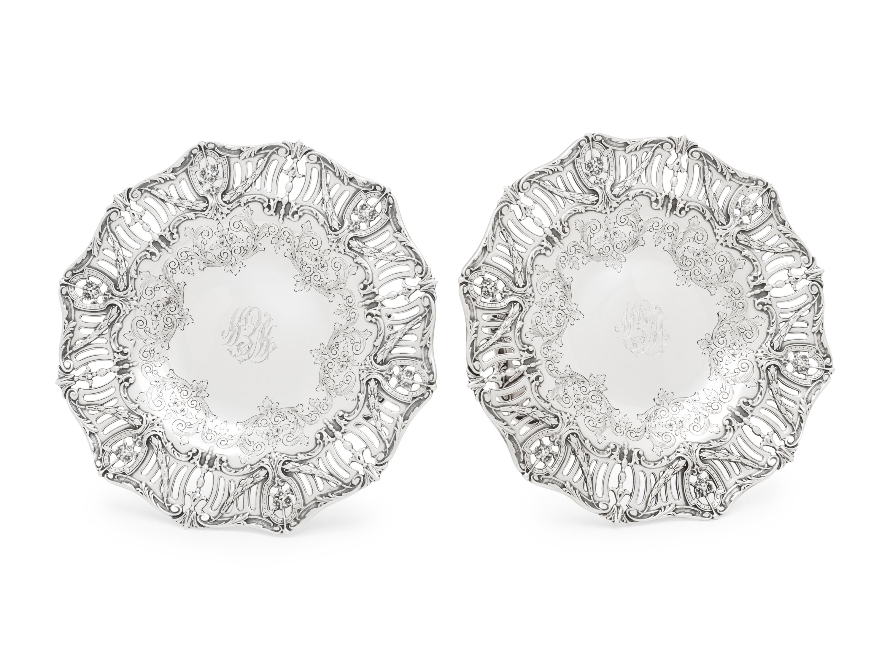 A Pair of American Silver Tazze