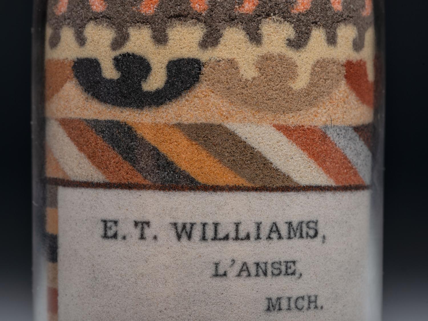 An Andrew Clemens (American, 1857-1894) Williams and Upham Contractors for River and Harbor Improvements Sand Bottle