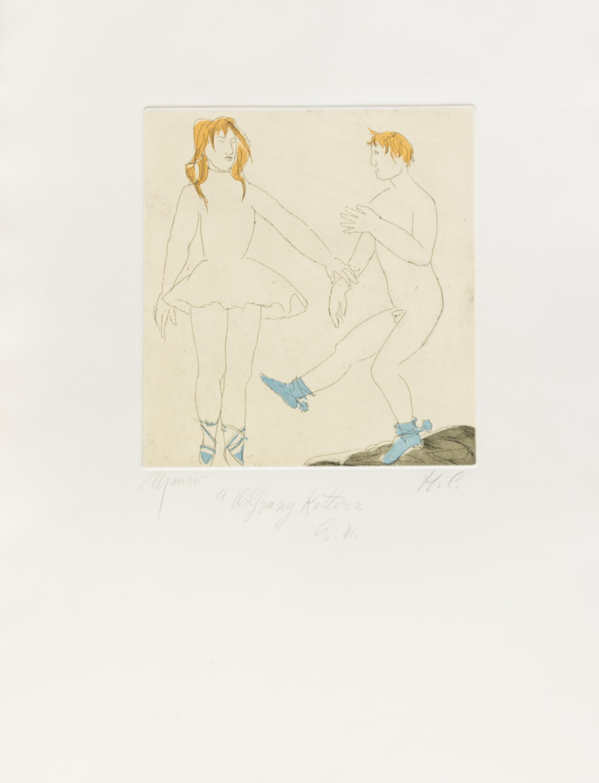 Giacomo Manzù, (Italian, 1908-1991), a group of 3 prints: Passo di Danza II (from Europäische Graphik IX), 1974 Pittore e Modella (from