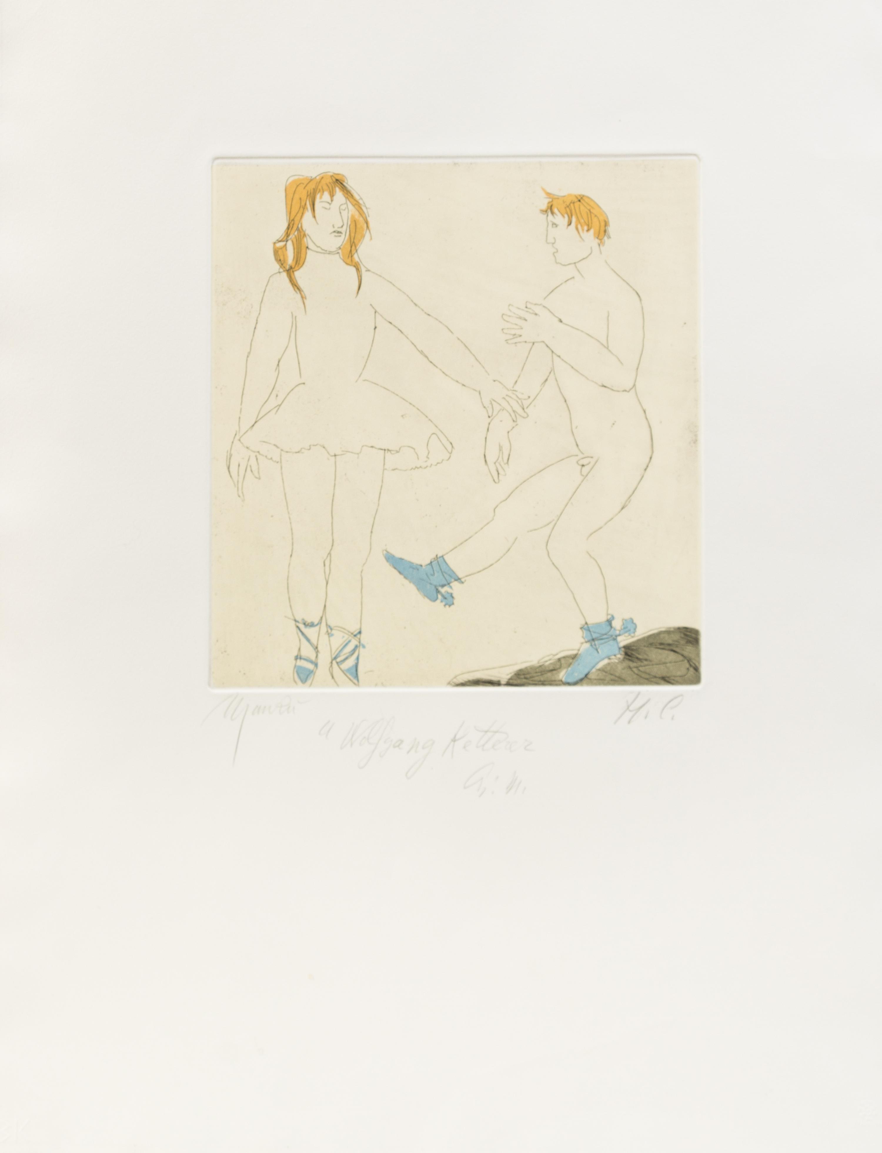 Giacomo Manzù, (Italian, 1908-1991), a group of 3 prints: Passo di Danza II (from Europäische Graphik IX), 1974 Pittore e Modella (from