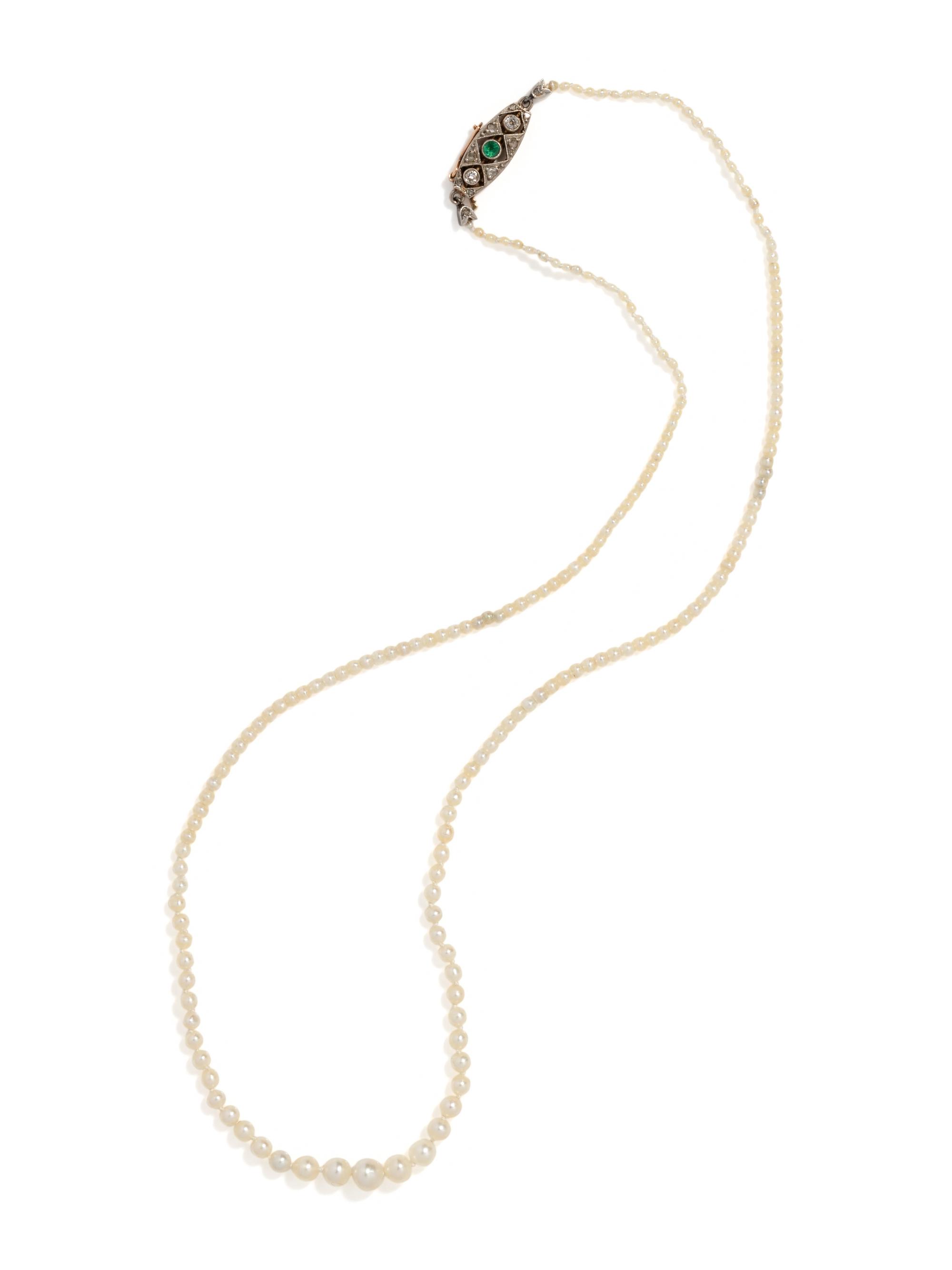 ANTIQUE, NATURAL PEARL NECKLACE