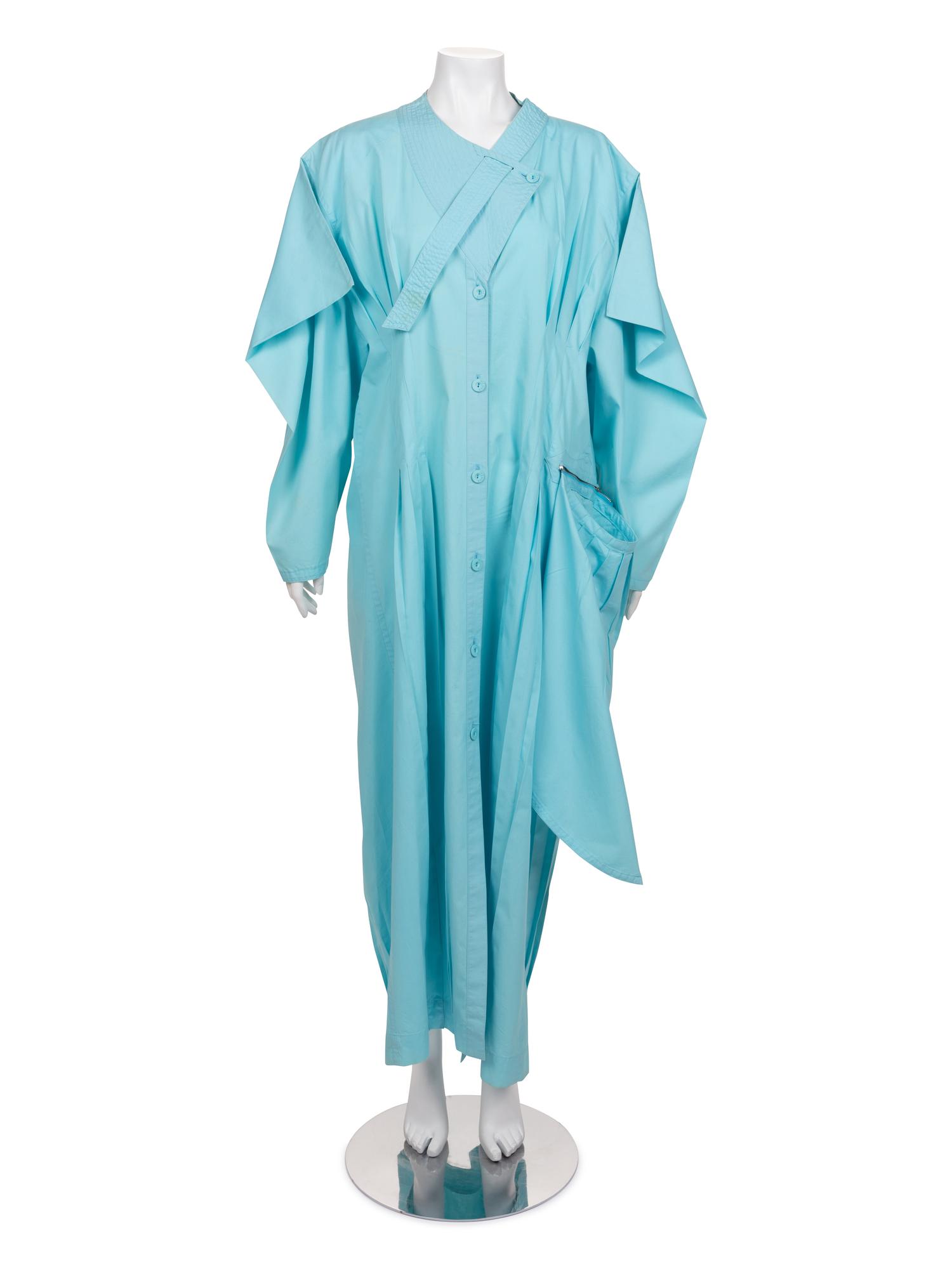 Kansai Yamamoto Pleated Shirt Dress, 1970-80s