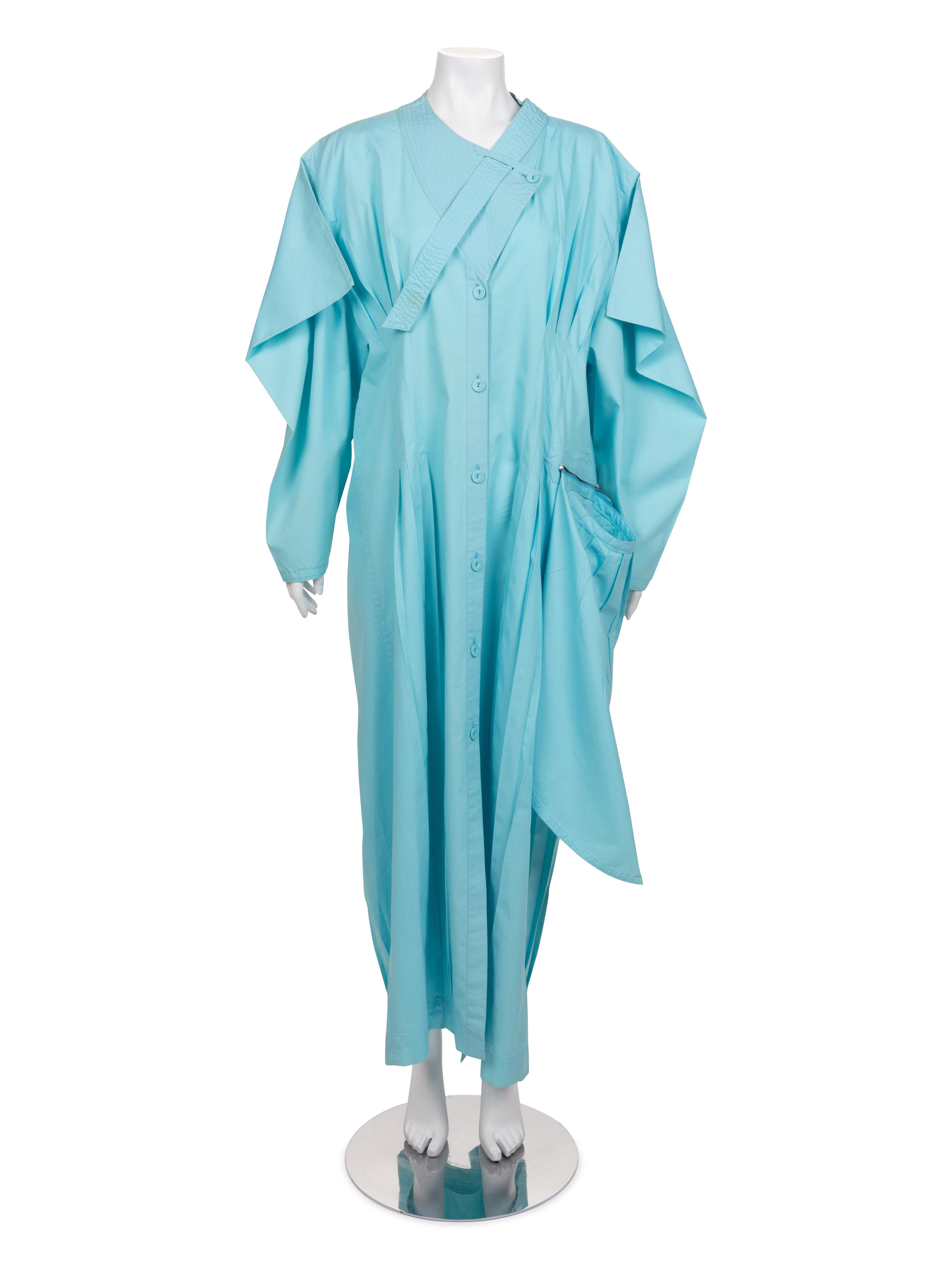 Kansai Yamamoto Pleated Shirt Dress, 1970-80s