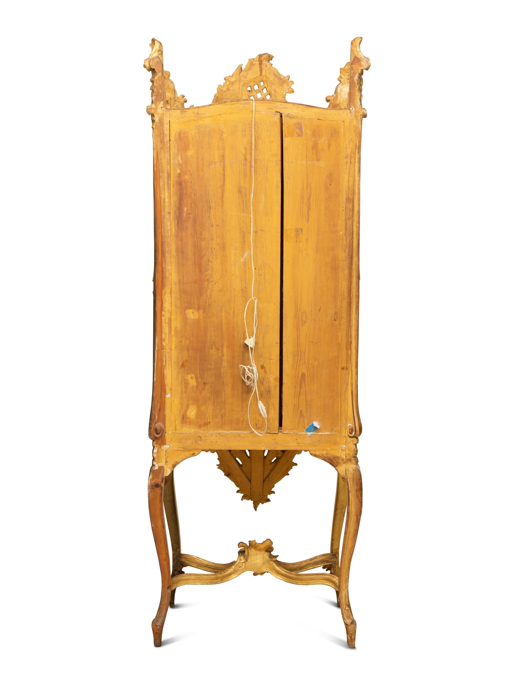 A Louis XV Style Carved Giltwood Vitrine — 19th/20th Century