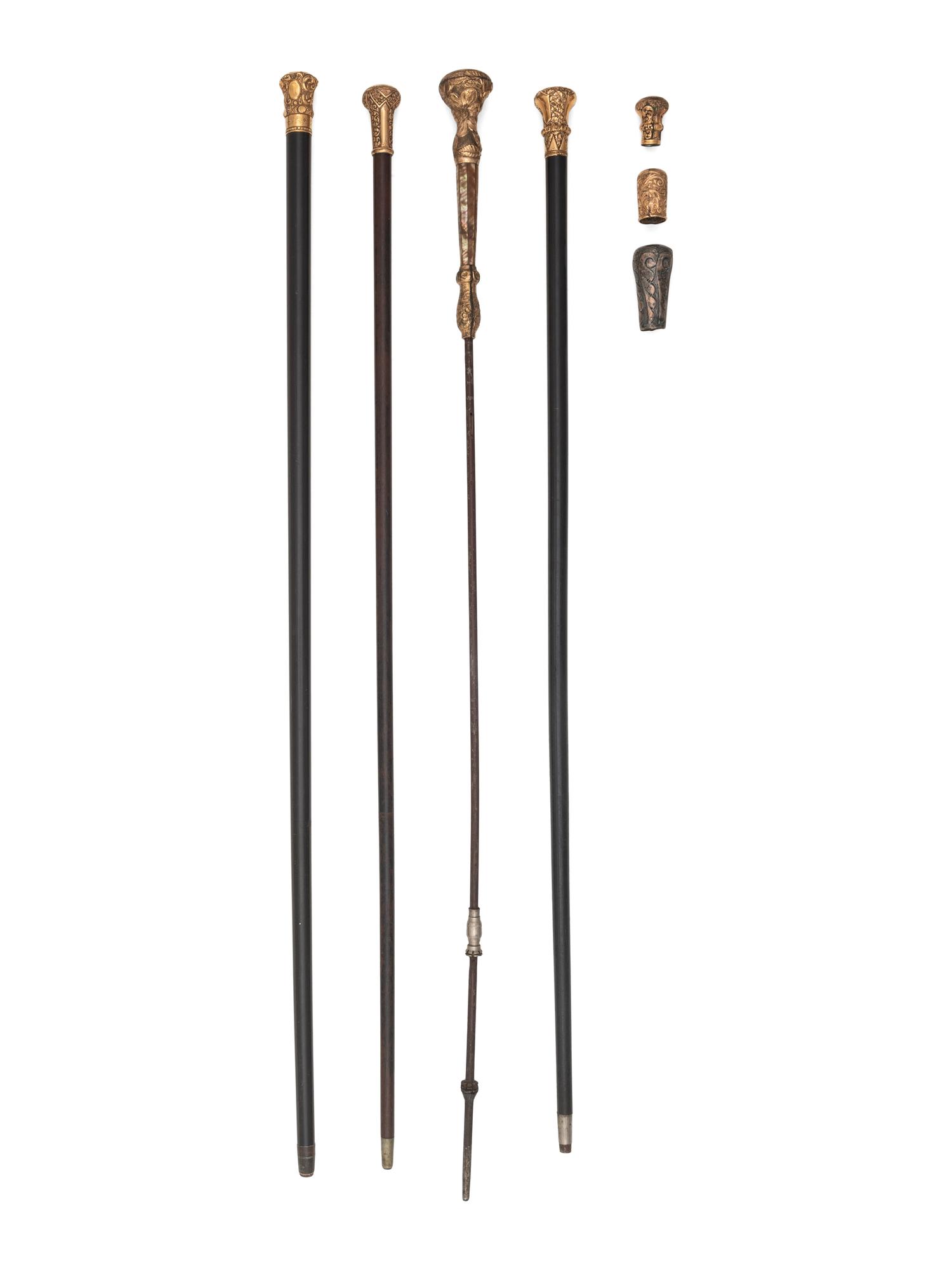 Four Canes and Three Cane Heads