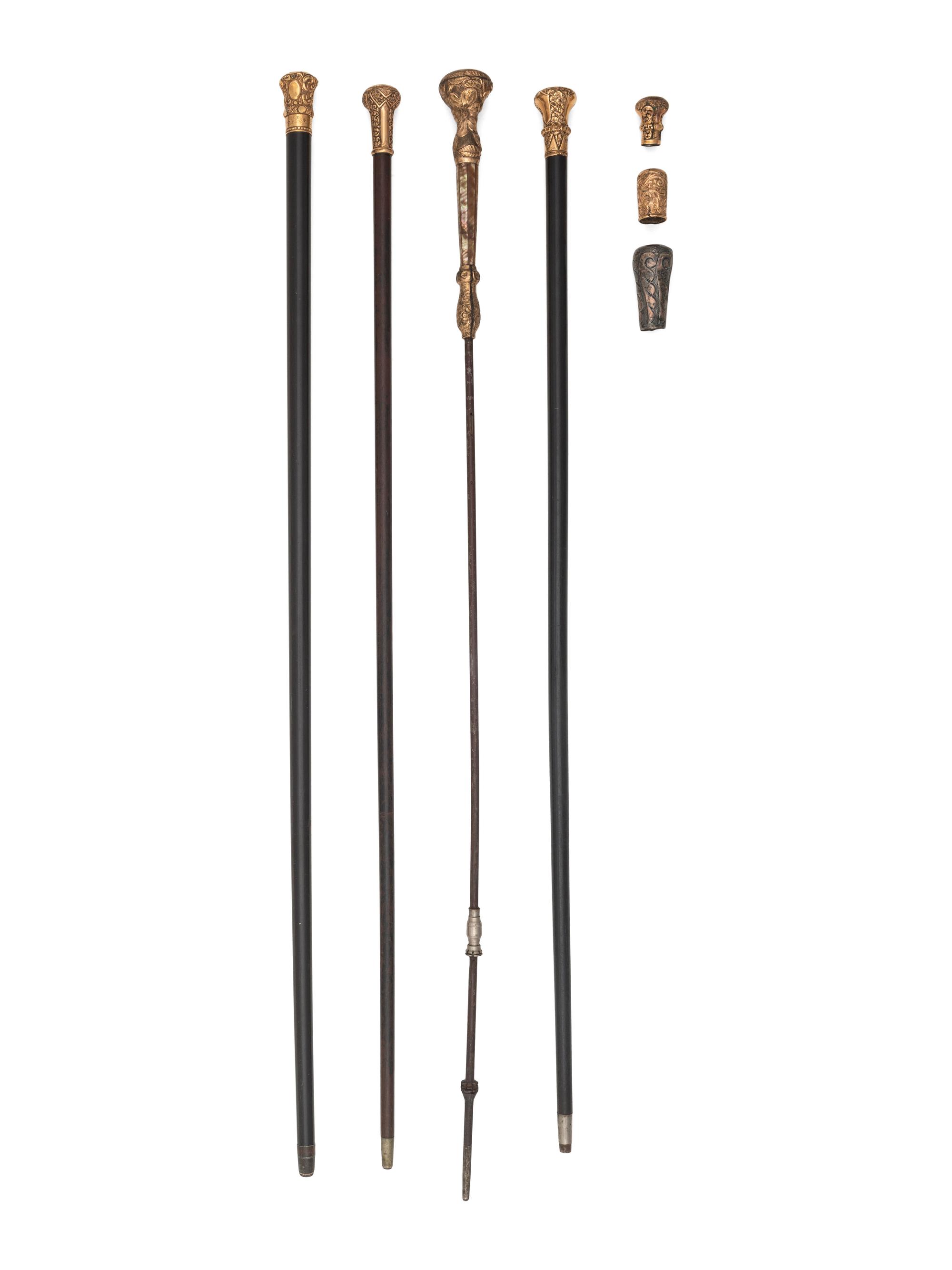 Four Canes and Three Cane Heads