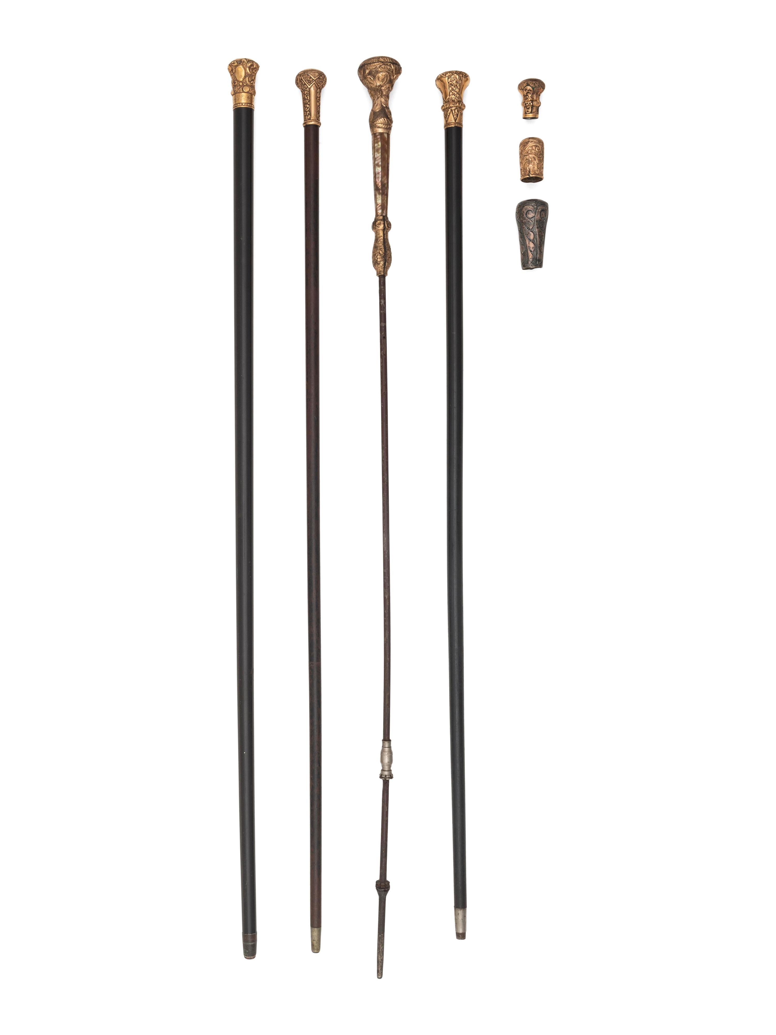 Four Canes and Three Cane Heads