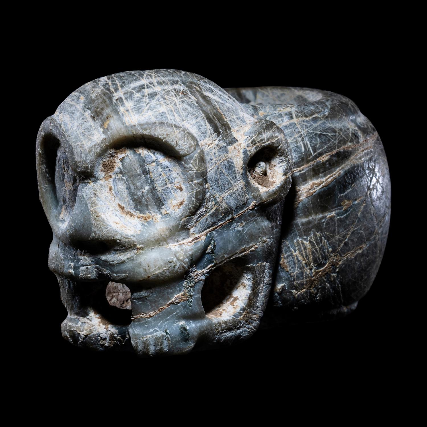 A Costa Rican Stone Effigy Mace Head