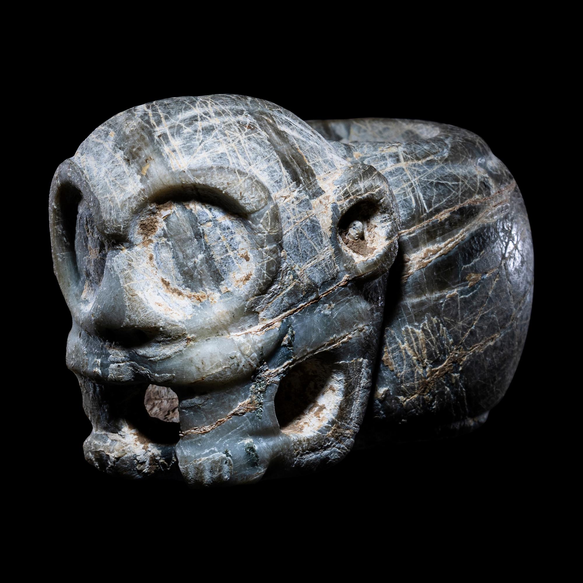 A Costa Rican Stone Effigy Mace Head