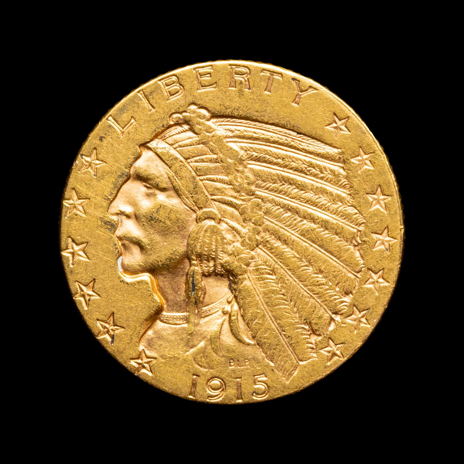 A 1915 Indian Head $5 Gold Coin
