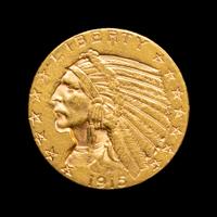 A 1915 Indian Head $5 Gold Coin