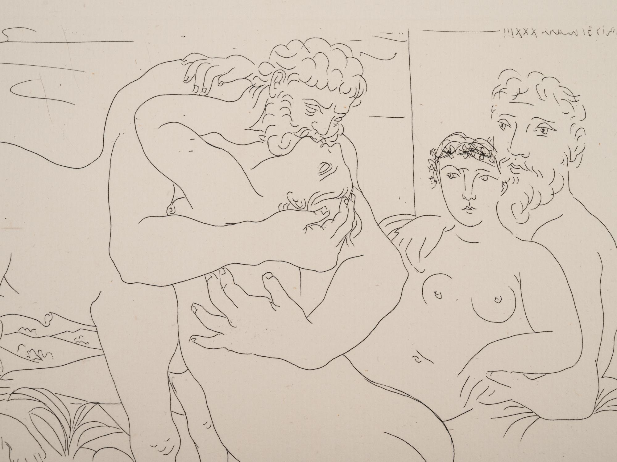 Le Repos du Sculpteur devant un Centaure et une Femme (from La Suite Vollard )