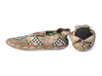 Apache Beaded Hide Moccasins