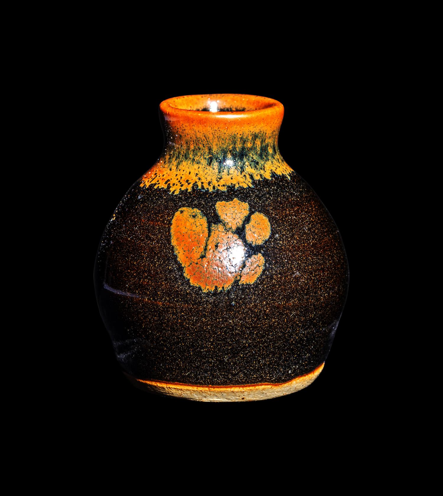 A Small Dark Brown Glazed Stoneware Jar