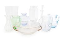 A Group of Glass Articles Height of decanter 12 1/2 inches.