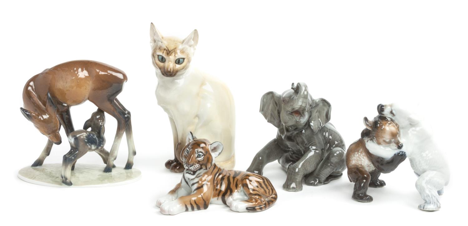 Five Rosenthal Porcelain Figures or Figural Groups Height of tallest 7 1/2 inches. — 20TH CENTURY