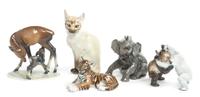 Five Rosenthal Porcelain Figures or Figural Groups Height of tallest 7 1/2 inches. — 20TH CENTURY