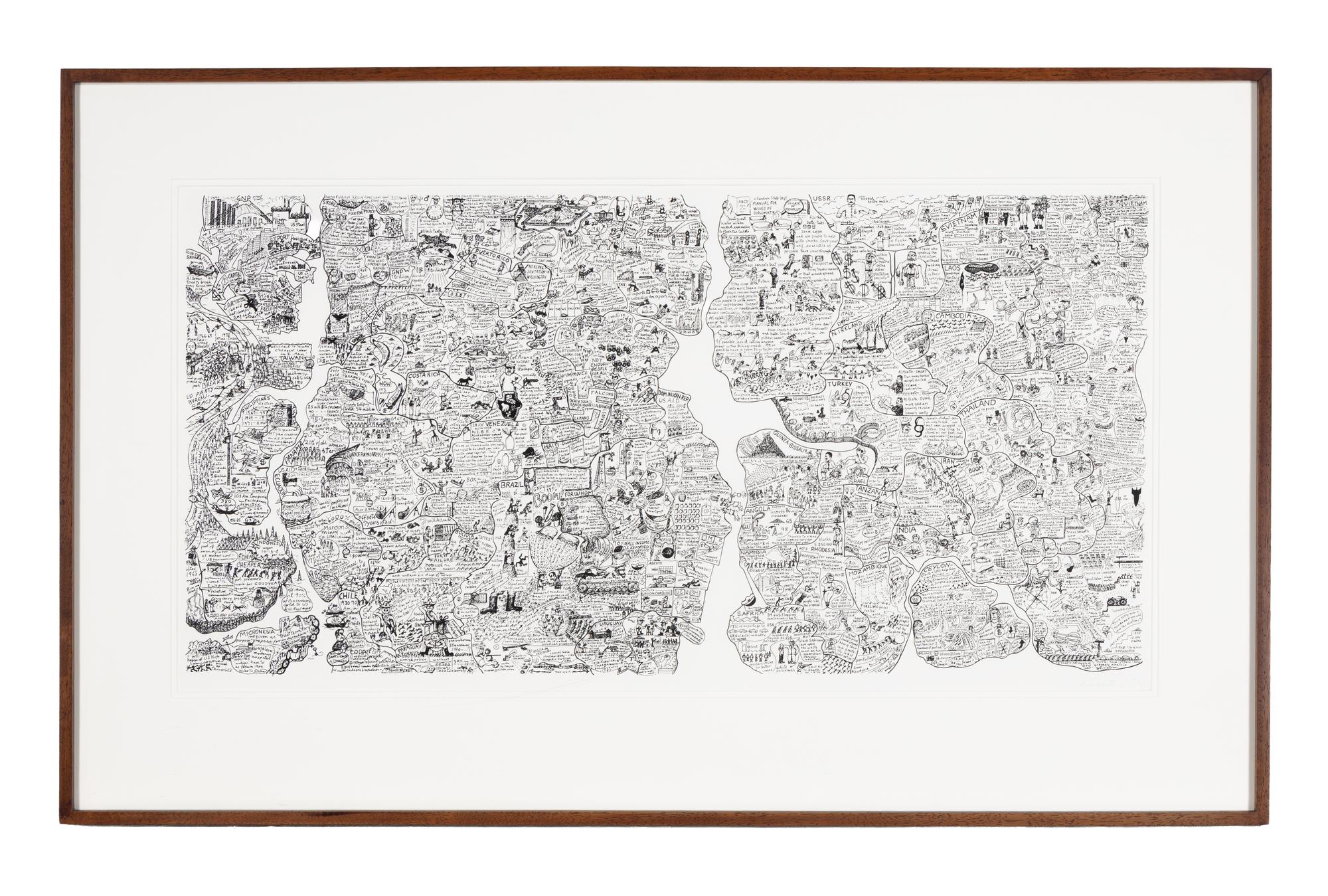 Sketch for World Map , 1973
