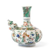 A Chinese Famille Verte Porcelain Kendi KANGXI PERIOD Height 8 1/2 inches. — KANGXI PERIOD