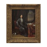 Jan Verkolje the Elder (Dutch, 1650-1693) — Portrait of a Ship Owner Seated in his Office