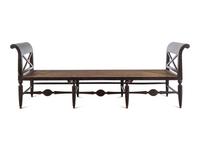 An American Walnut Cane-Seat Bench