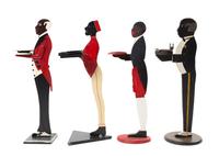 Four Standing African American Tip Trays Height of tallest 35 inches. — Mid 20th Century