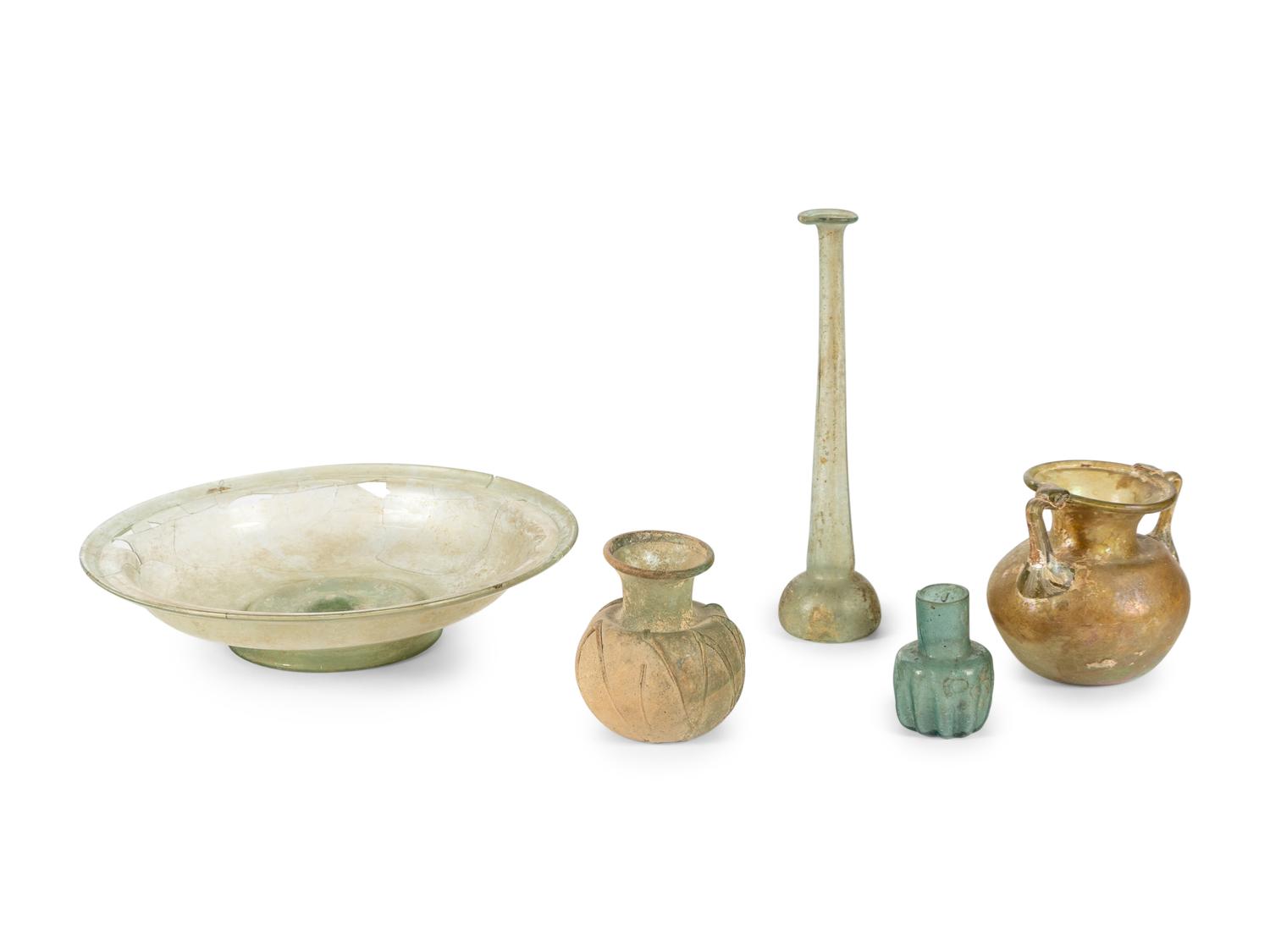 Five Roman and Islamic Glass Vessels