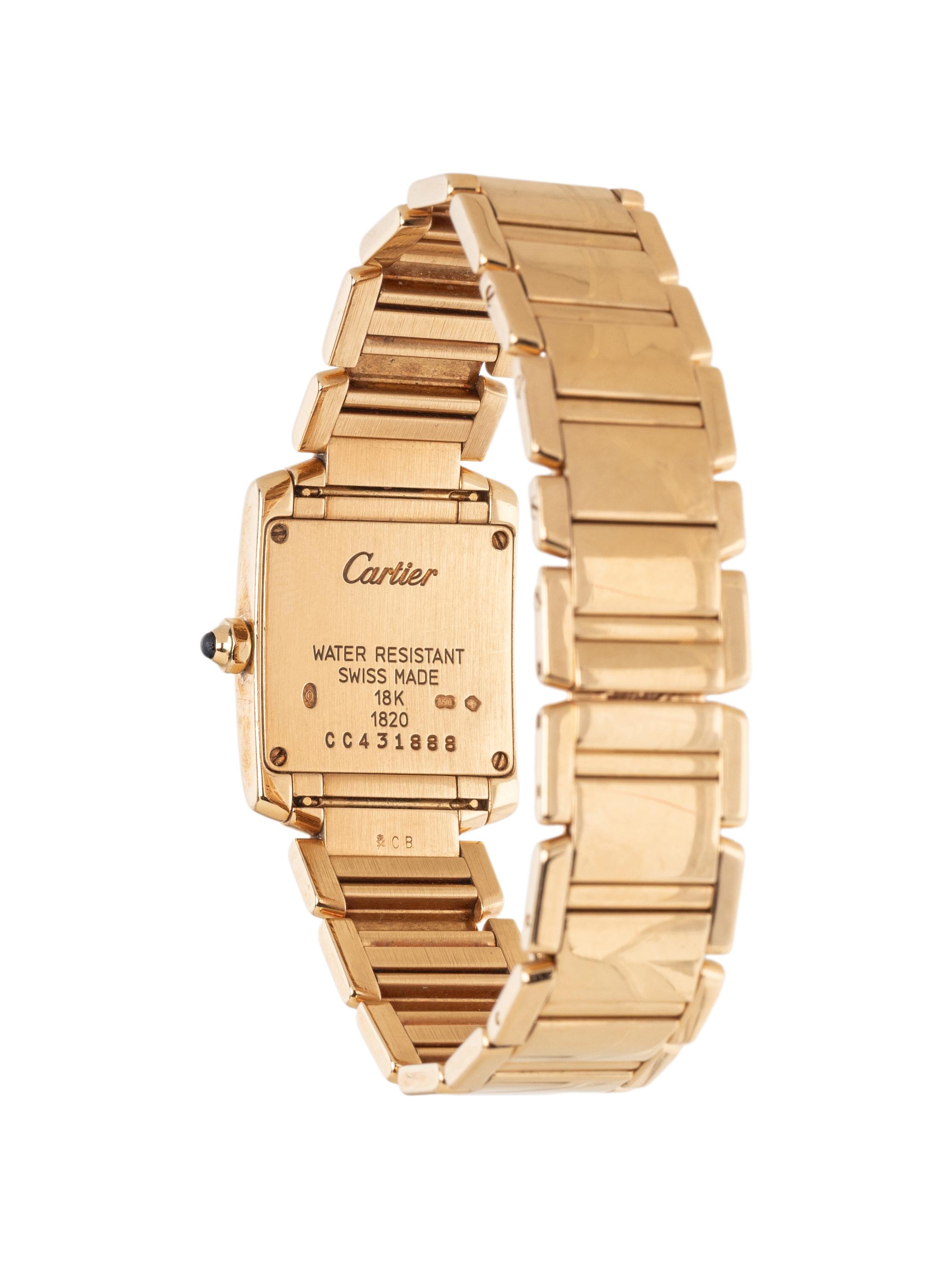 CARTIER, 18K YELLOW GOLD 'TANK FRANÇAISE' WATCH