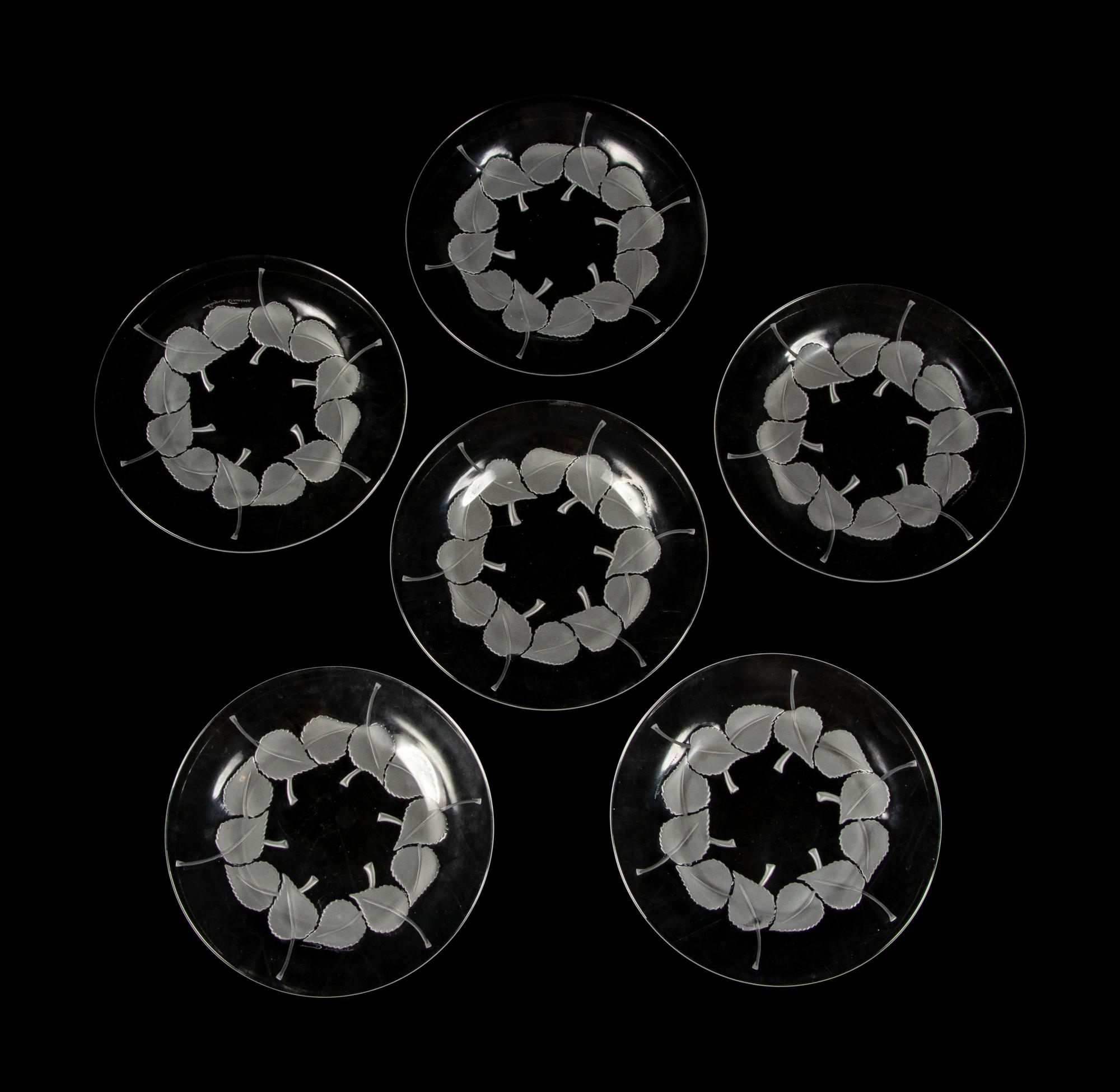 Twelve Lalique Rolleboise Plates