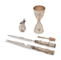 A Group of Four Tiffany & Co. Silver Bamboo Pattern Articles