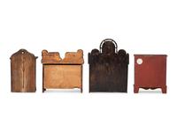 Four Painted or Stained Miniature Chests of Drawers
