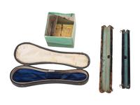 [WRITING INSTRUMENTS]. A group of 19th-century embossing and writing implements, including: