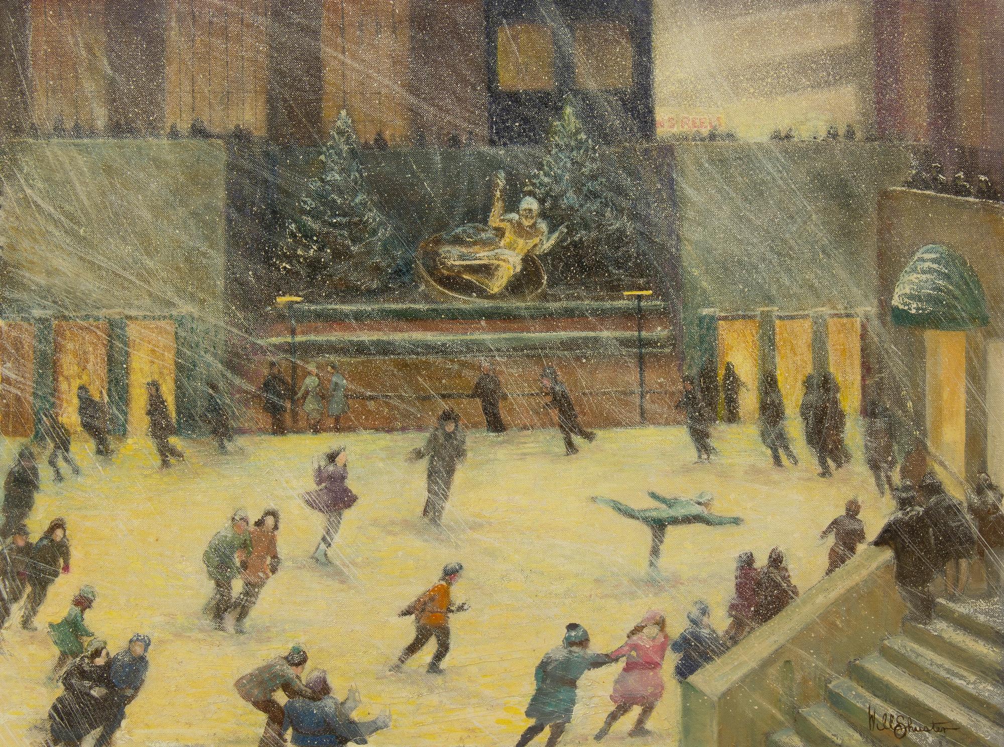 Will Shuster, (American, 1893-1969), The Ice Rink at Rockefeller Center