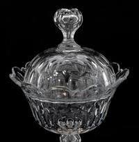 A Pair of Dutch Cut Glass and Silver Mounted Covered Bowls