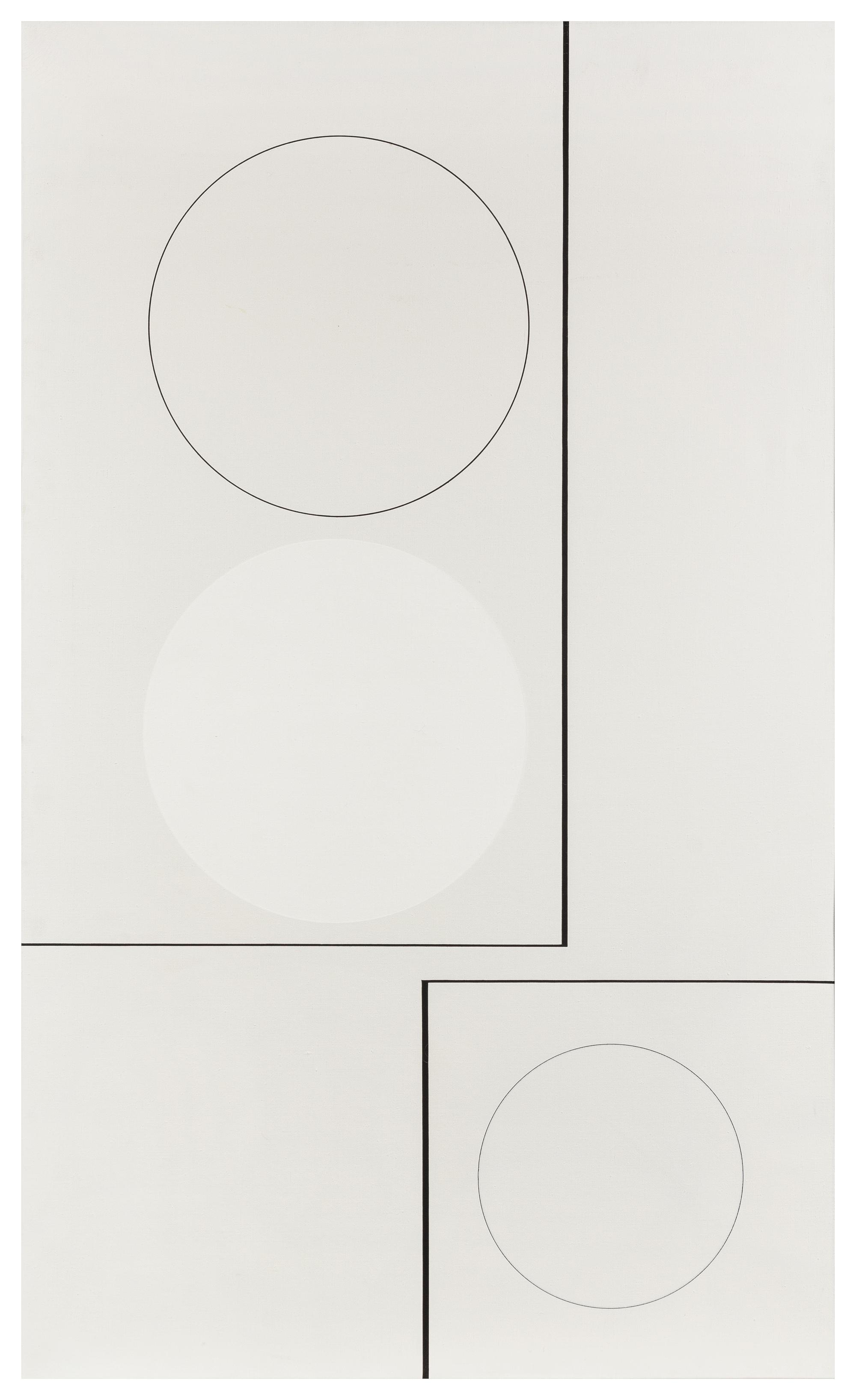 Richard Lin, (British/Chinese, 1933-2011), Composition-Three Circles I, 1960