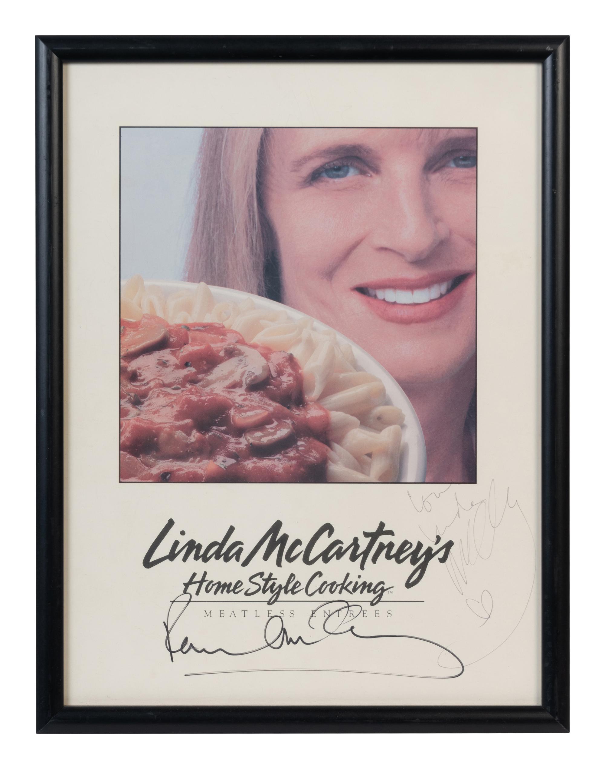 (Celebrity) MCCARTNEY, Paul (1942) and Linda McCartney (1941-1998). “Linda McCartney’s Home Style Meatless Entrees.”