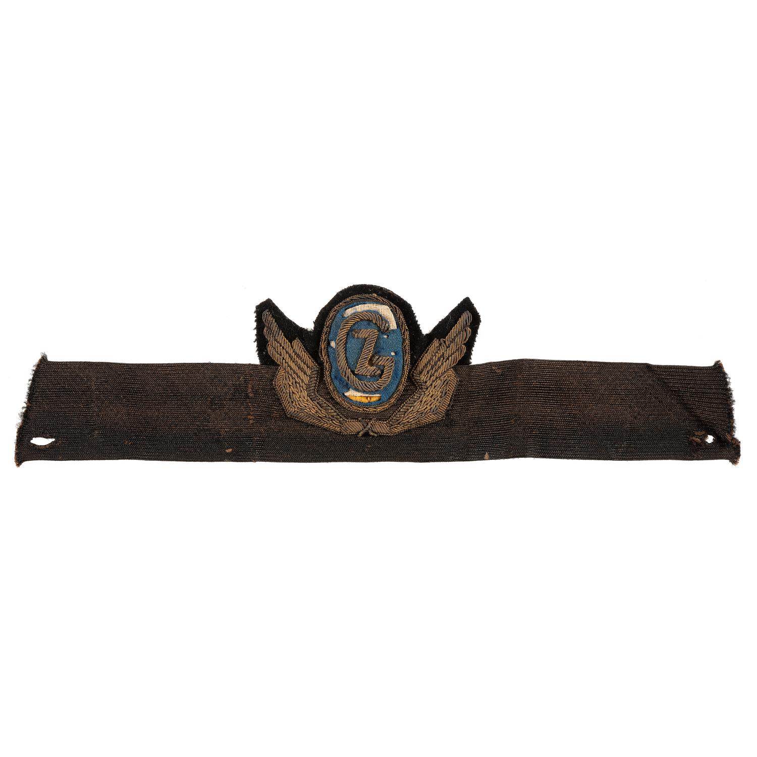 [AVIATION]. Goodyear Zeppelin hatband. N.p.: [Ca 1920s].