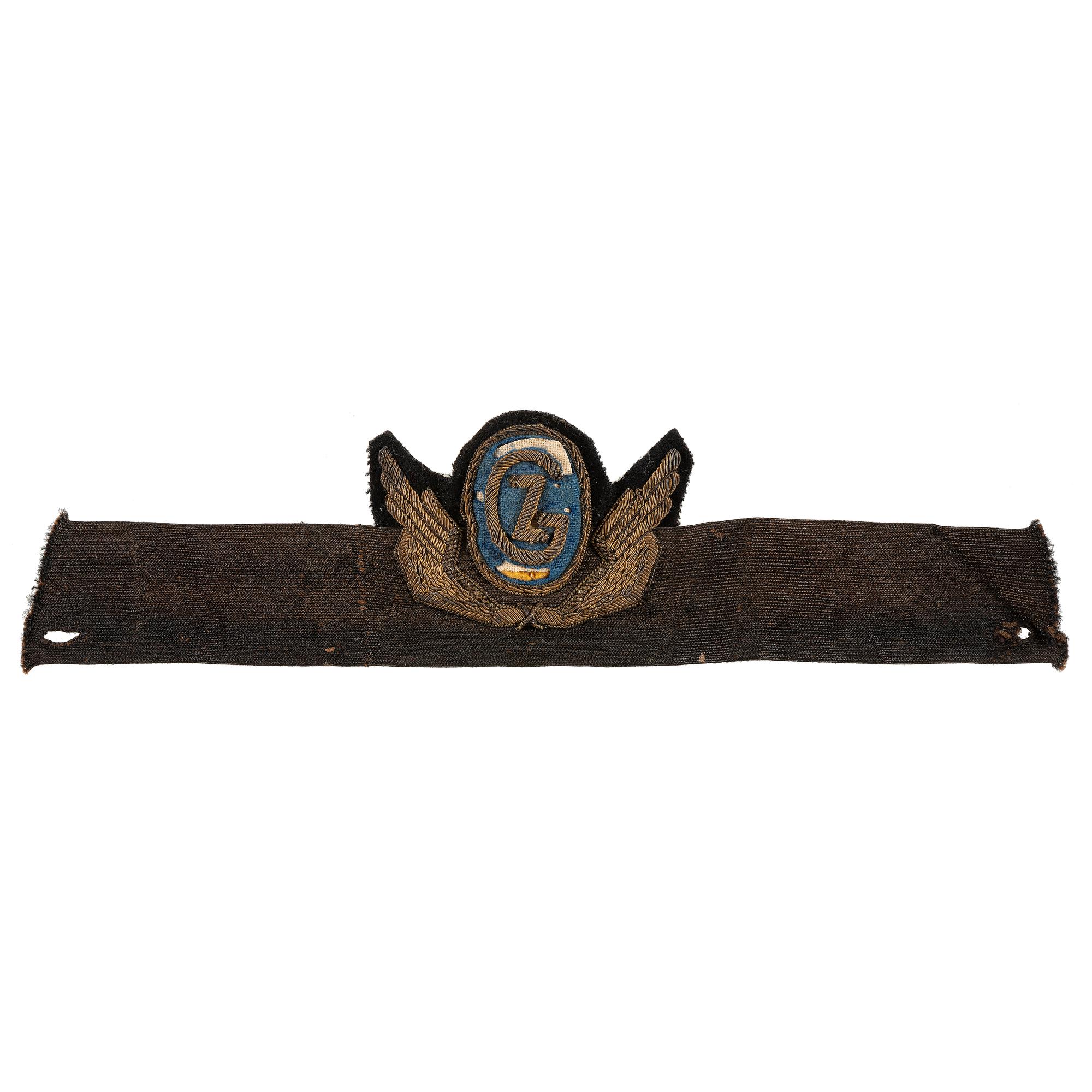 [AVIATION]. Goodyear Zeppelin hatband. N.p.: [Ca 1920s].