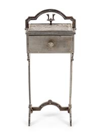 An Art Deco Silvered Metal Smoker's Table