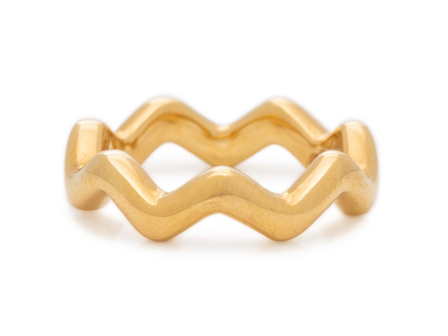 TIFFANY & CO., PALOMA PICASSO, YELLOW GOLD 'ZIG ZAG' RING