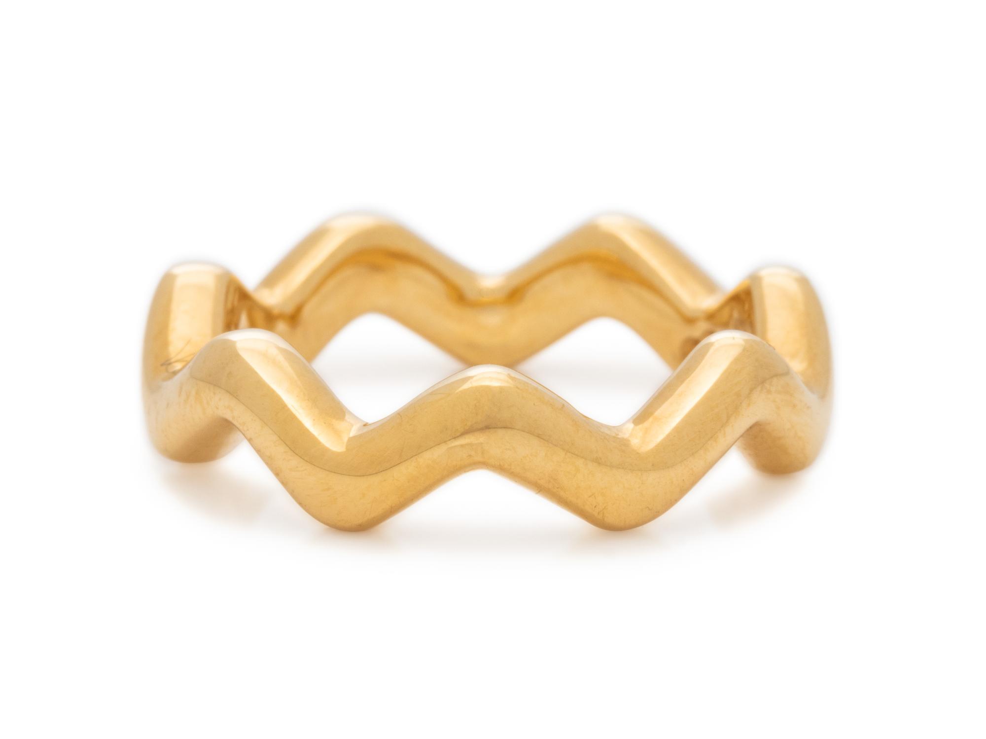 TIFFANY & CO., PALOMA PICASSO, YELLOW GOLD 'ZIG ZAG' RING