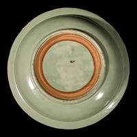 A Large Chinese Longquan Celadon Glazed Porcelain 'Lotus' Charger 龍泉青釉蓮紋花口大盤