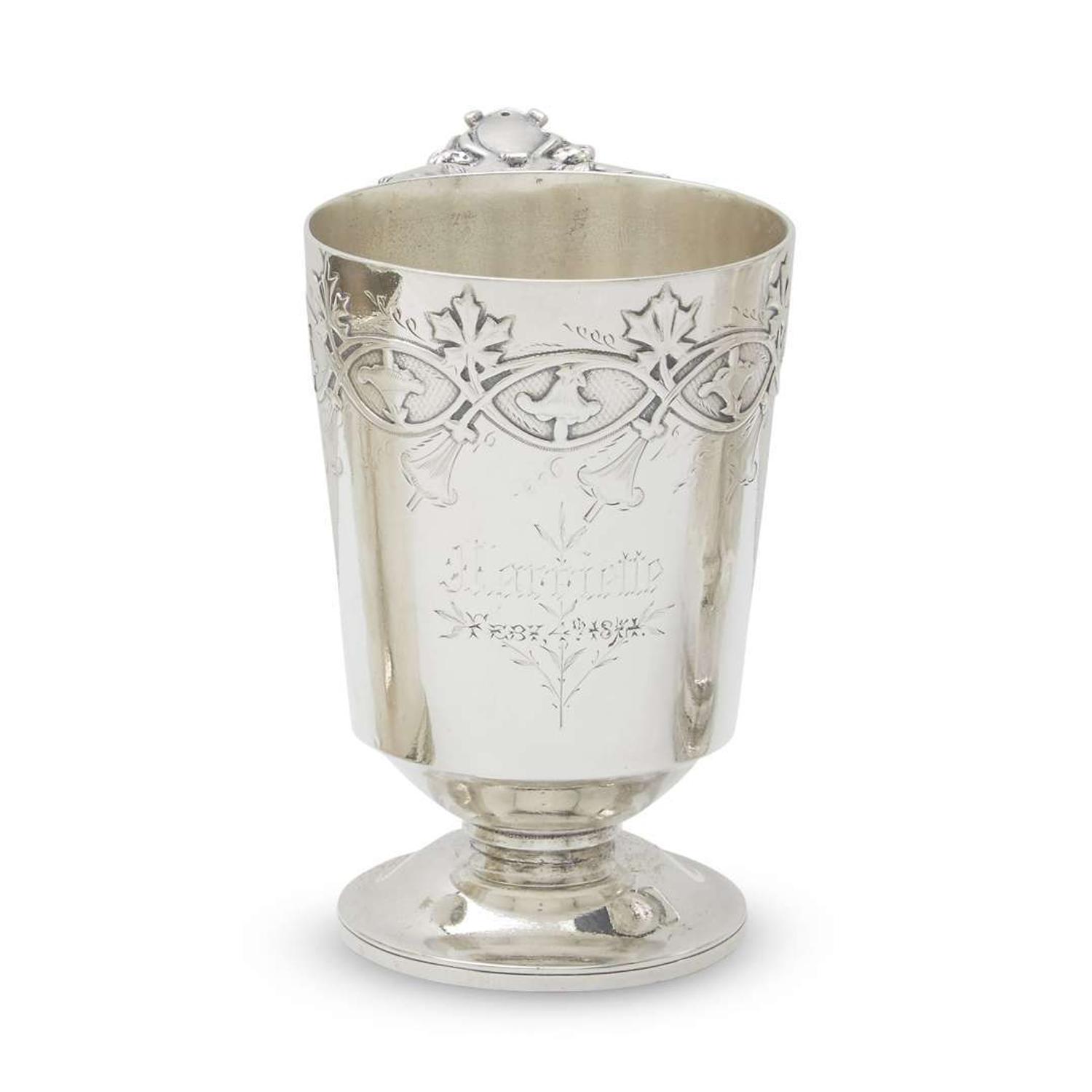 Aesthetic Movement sterling silver cup Gorham Mfg. Co., Providence, RI, circa 1870