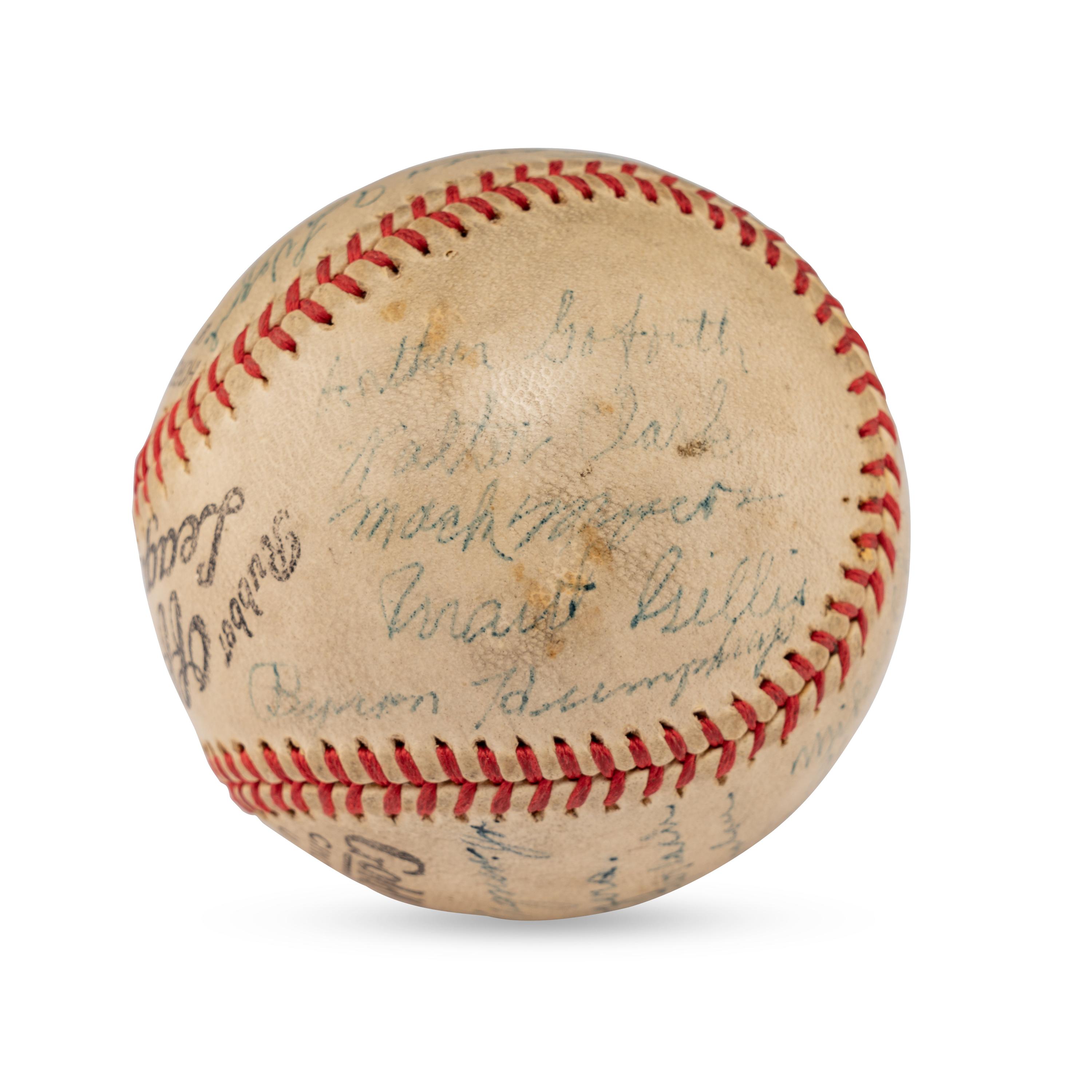 A 1935 Charlotte Hornets Team Signed Autograph Baseball