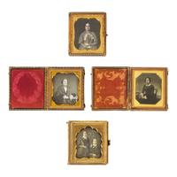 [Early Photography] Group of 37 Sixth Plate Daguerreotypes of Women.