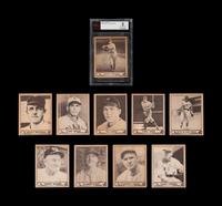 A Group of 10 1940 Play Ball Hall of Fame Baseball Cards,